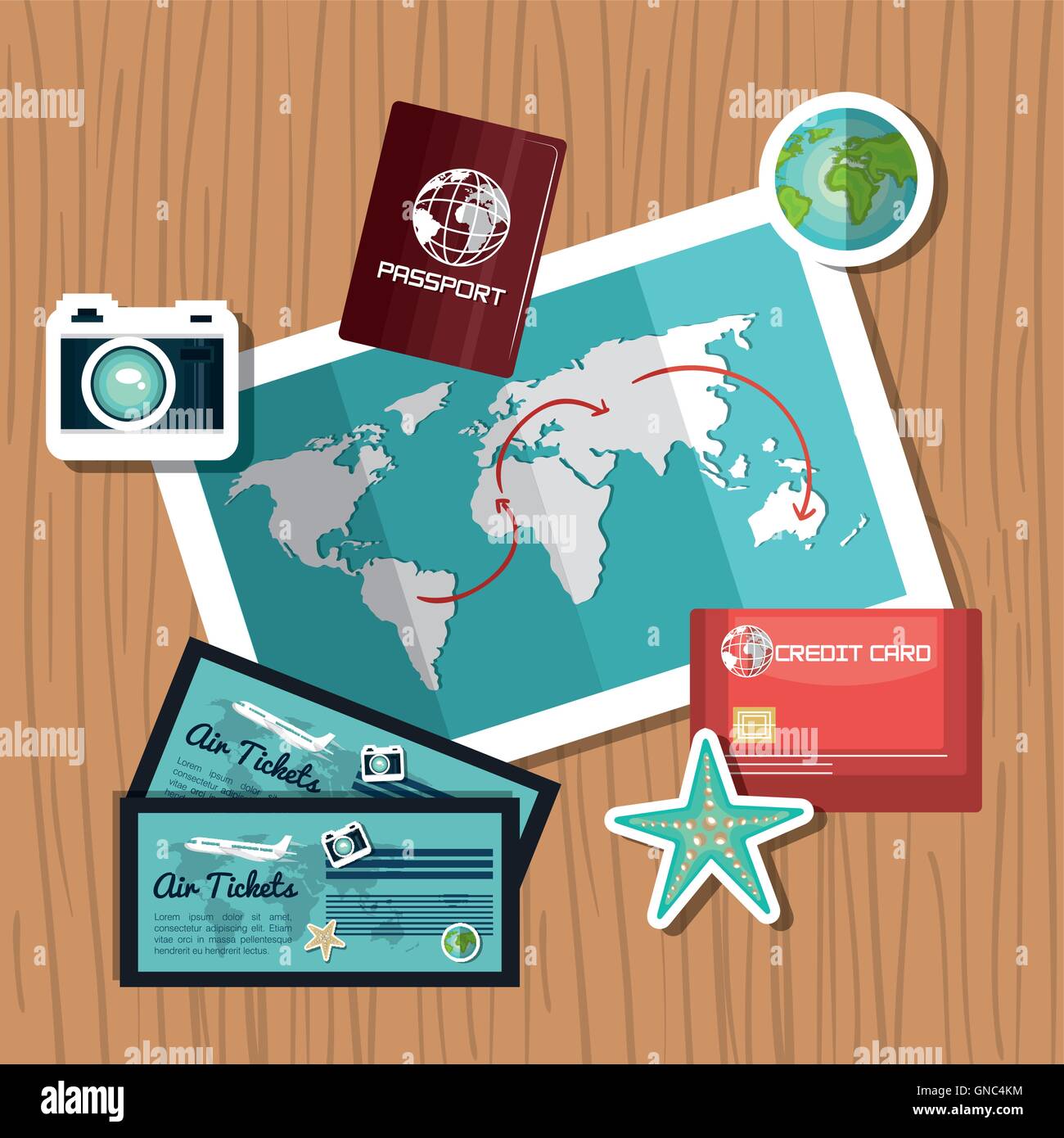 travel set equipment isolated icons Stock Vector Image & Art - Alamy