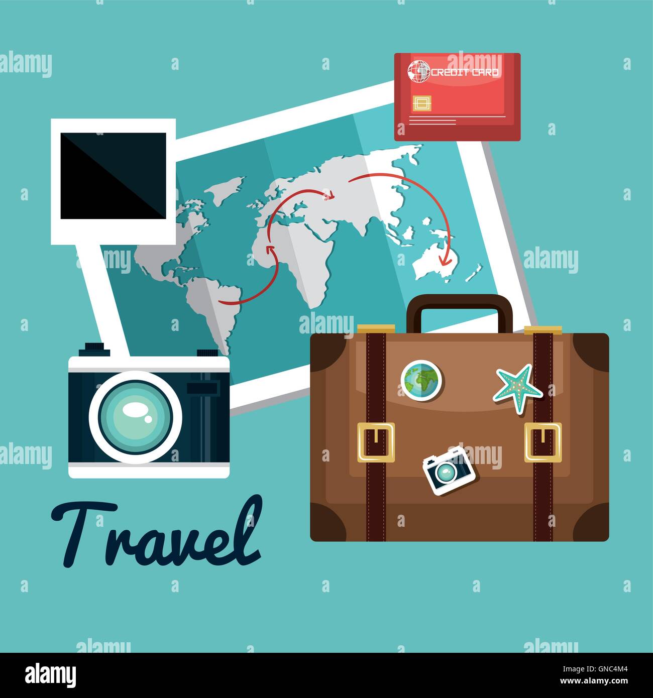 travel set equipment isolated icons Stock Vector Image & Art - Alamy
