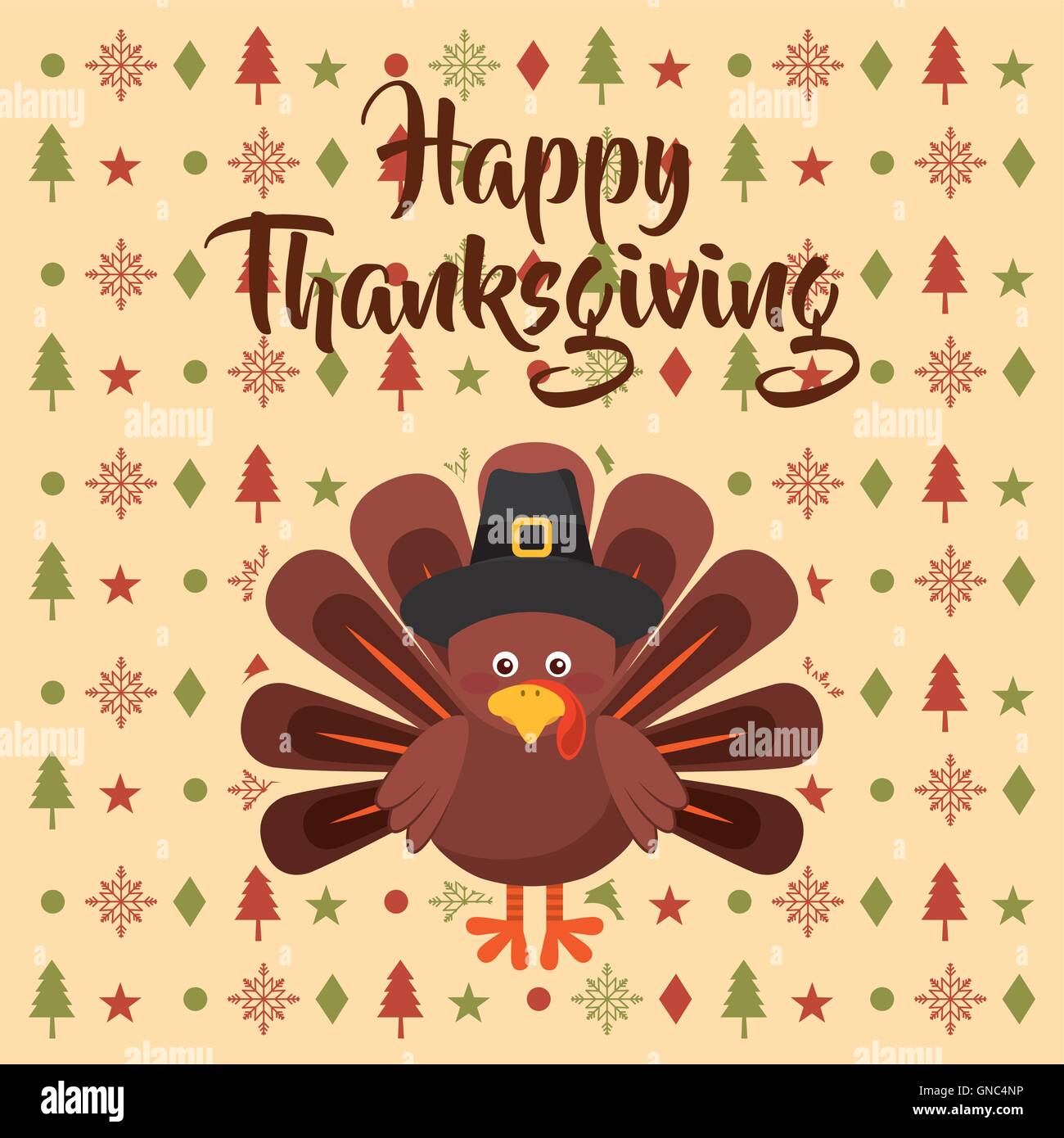 happy thanksgiving celebration poster Stock Vector Image & Art - Alamy