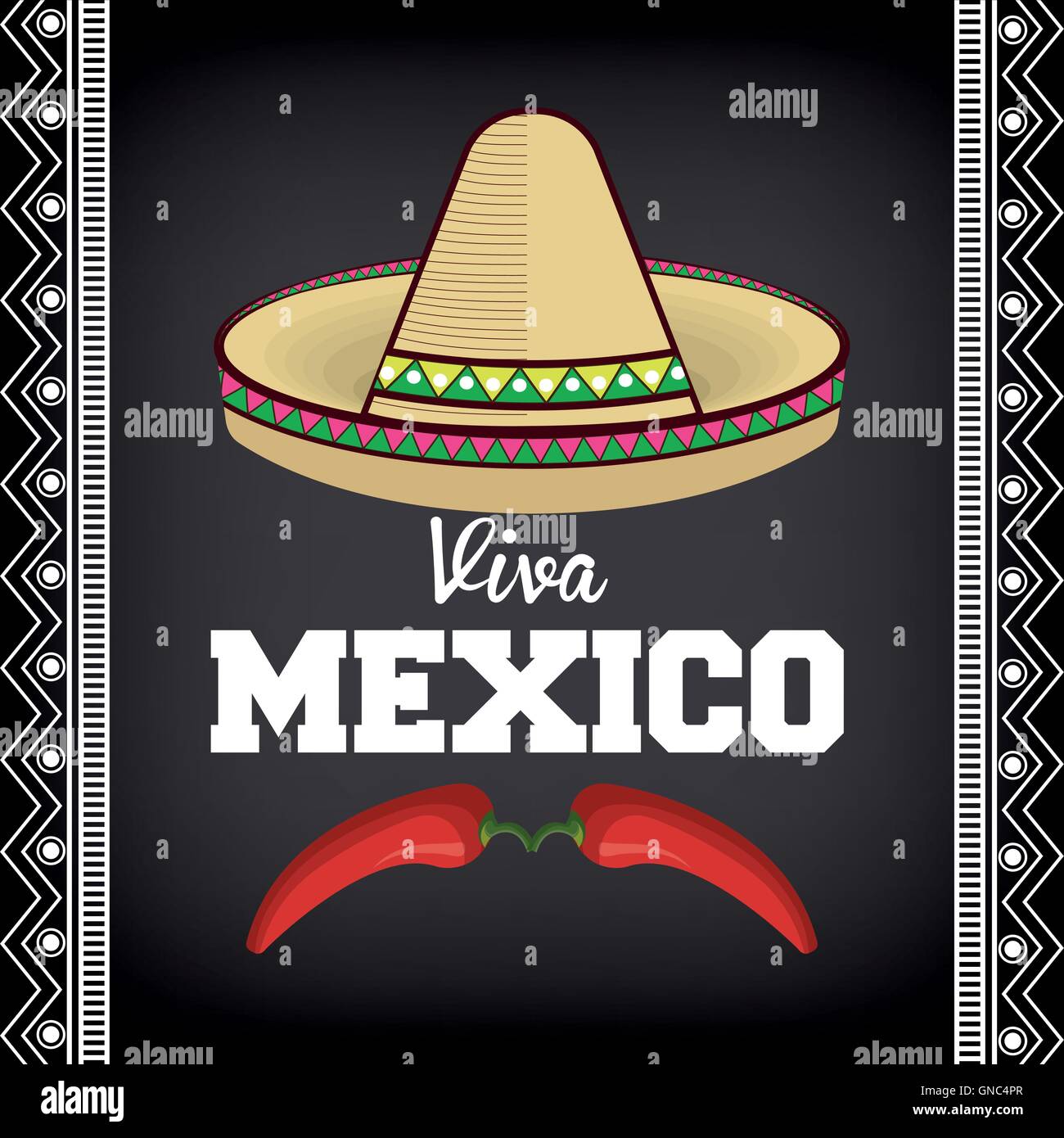 viva mexico sombrero poster icon Stock Vector Image & Art - Alamy