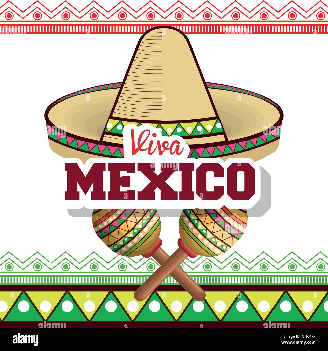 viva mexico sombrero poster icon Stock Vector Image & Art - Alamy