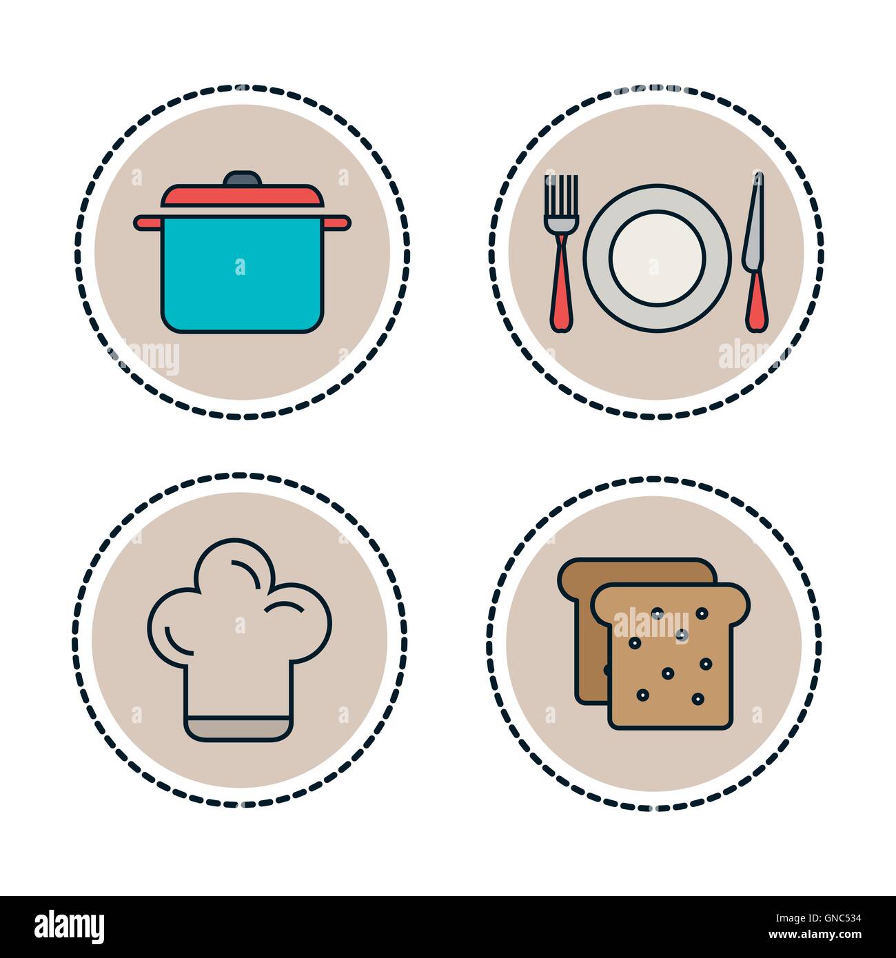 set food and utensils line icons Stock Vector Image & Art - Alamy