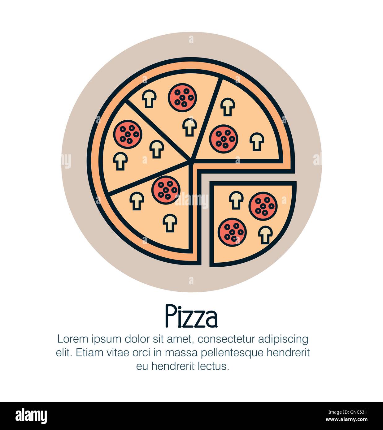 pizza fast food isolated icon Stock Vector Image & Art - Alamy