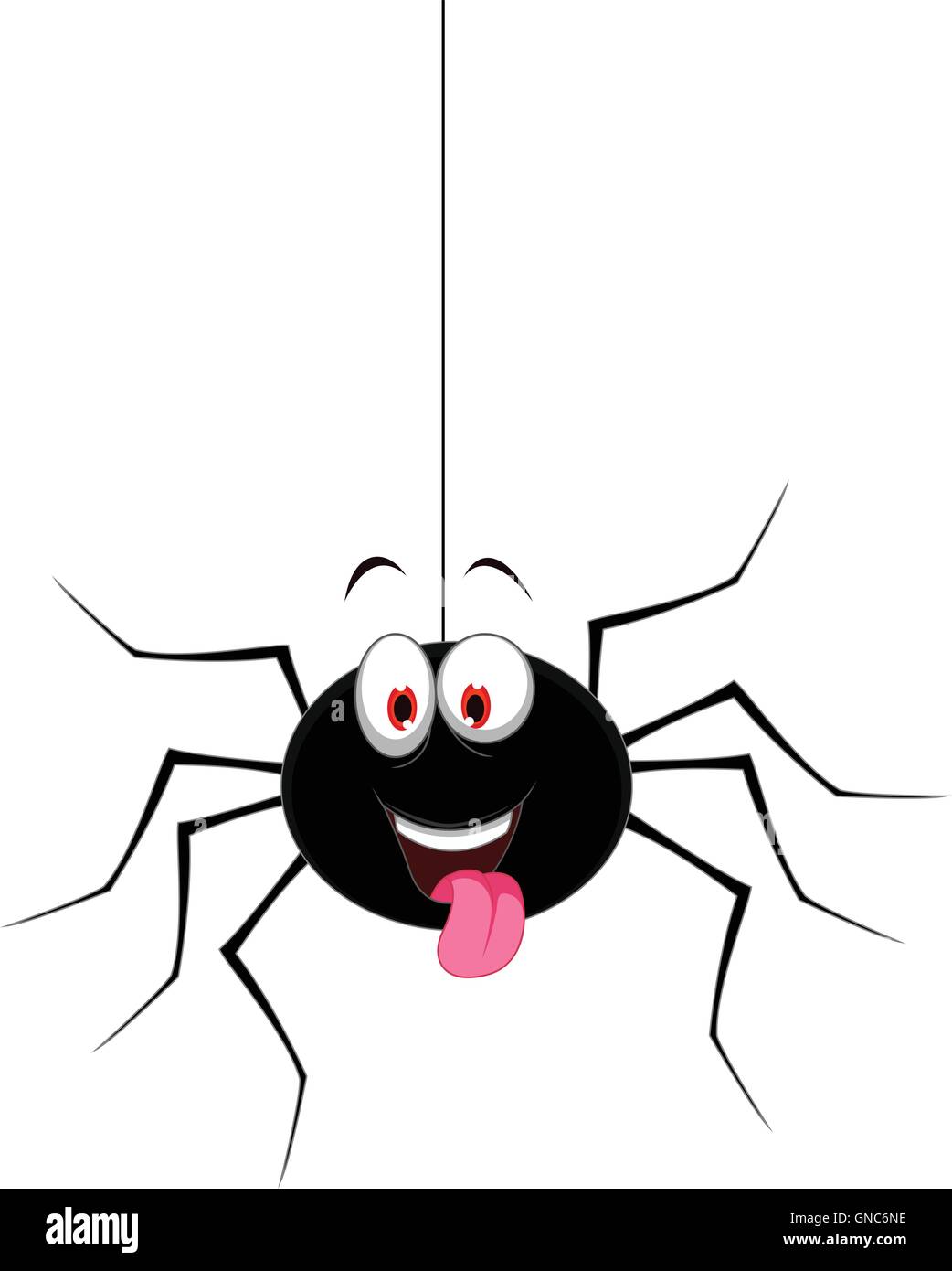 cute spider cartoon for you design Stock Vector