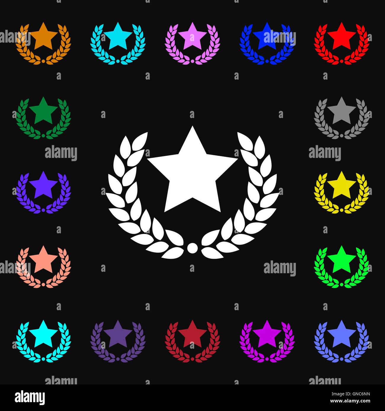 Star award icon sign. Lots of colorful symbols for your design. Vector ...