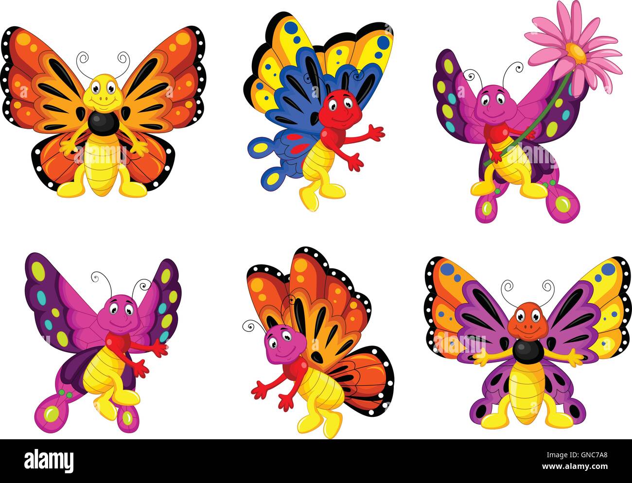 Бабочки для вырезания цветные мультяшки