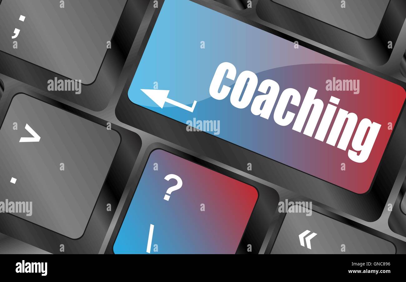 Coaching Button on Modern Computer Keyboard with Word coaching on It ...