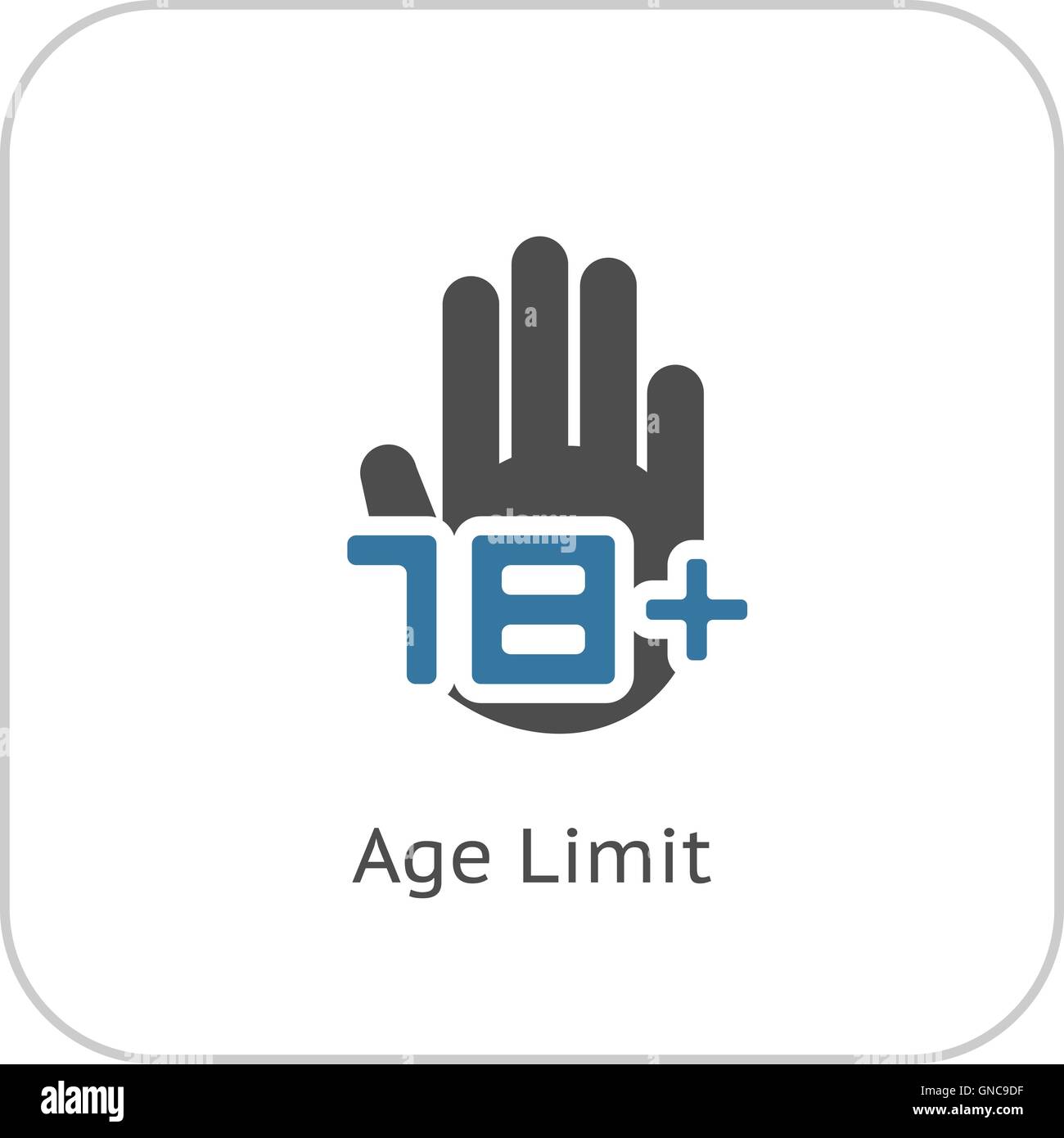 Age Limit Icon. Flat Design. Stock Vector