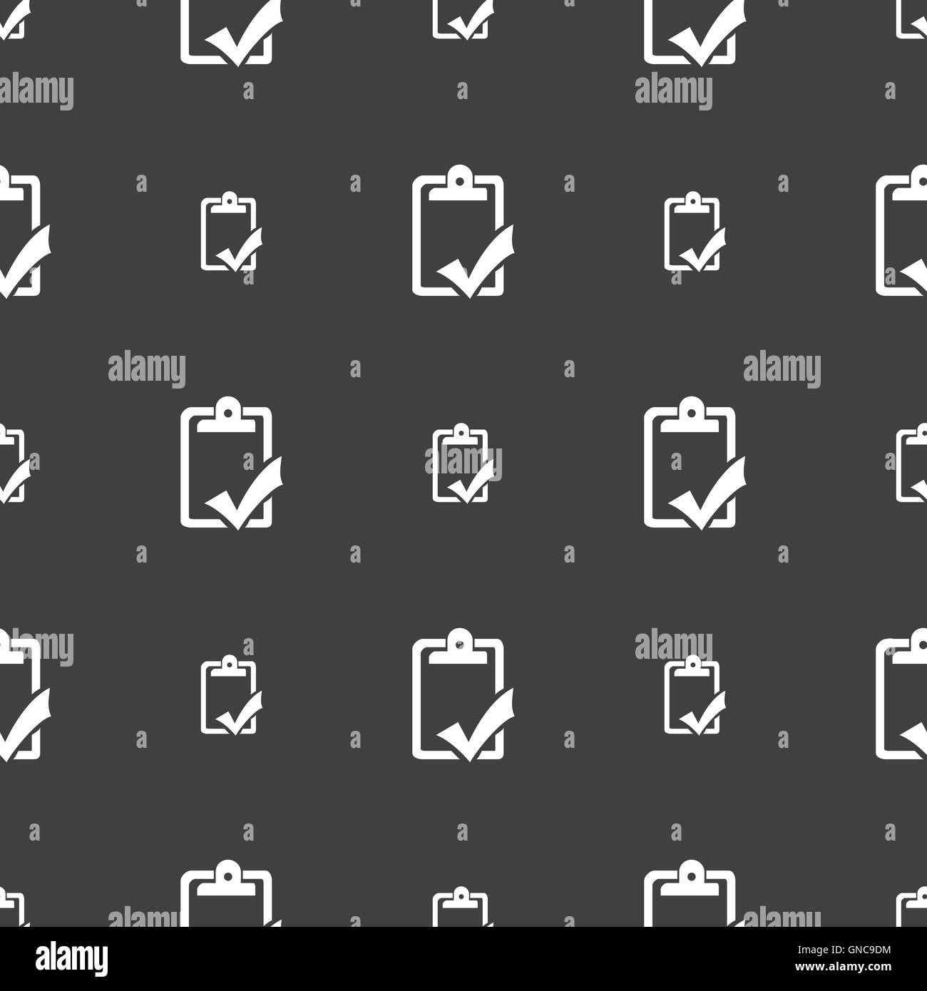 Document grammar control, Test, work complete icon sign. Seamless ...