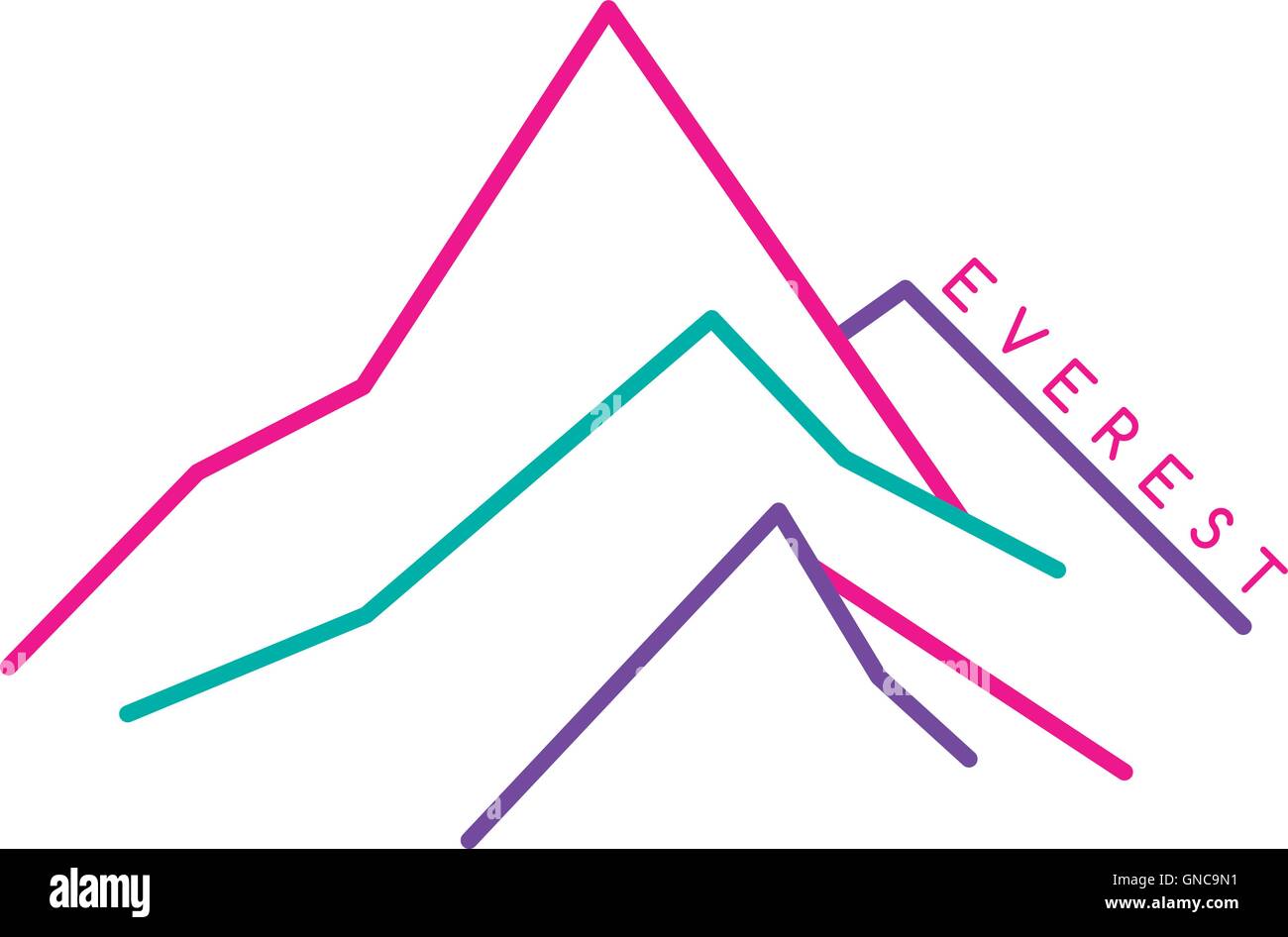 Everest peak himalaya mountain Stock Vector Images - Alamy
