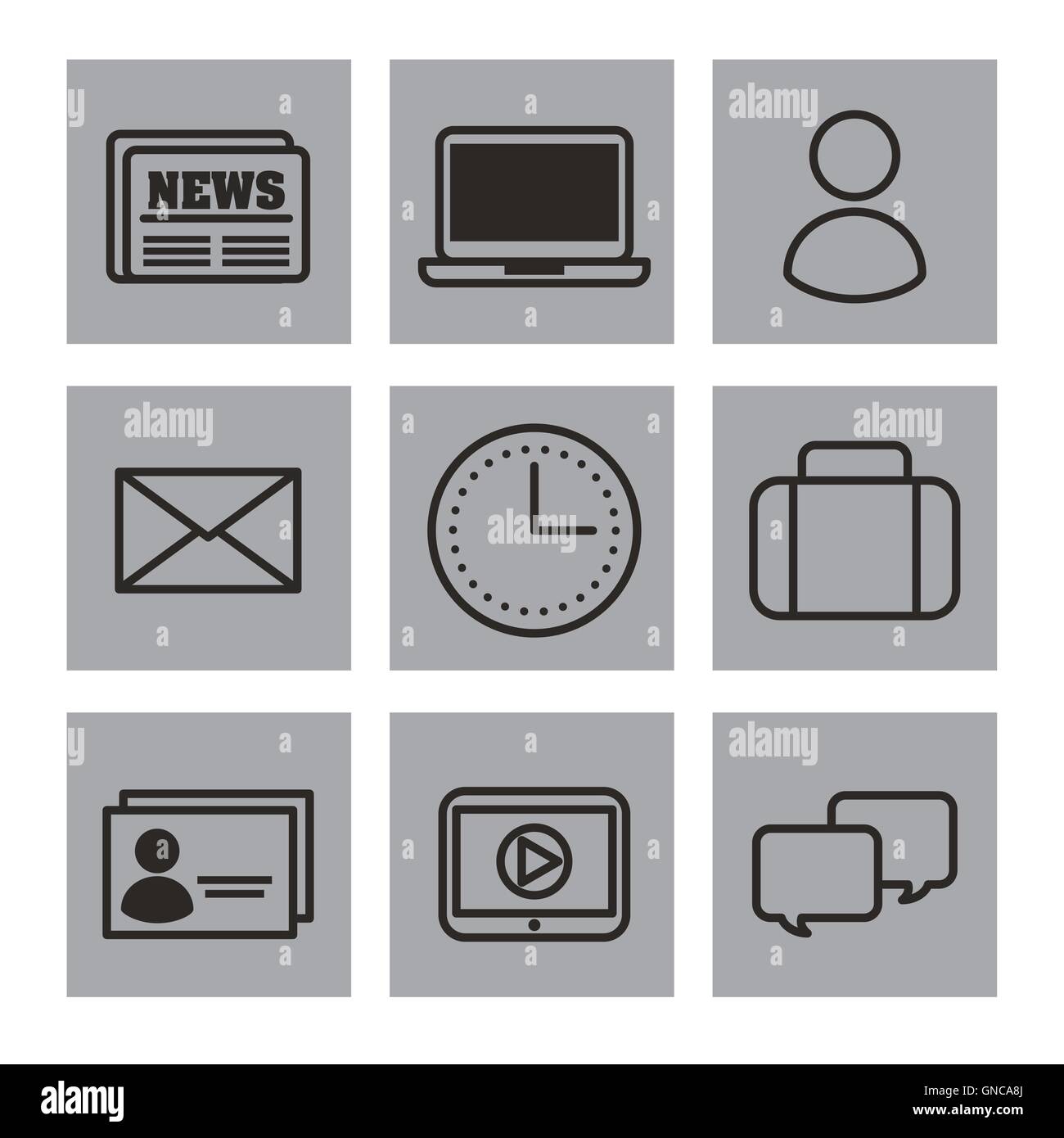 set social media icons Stock Vector Image & Art - Alamy
