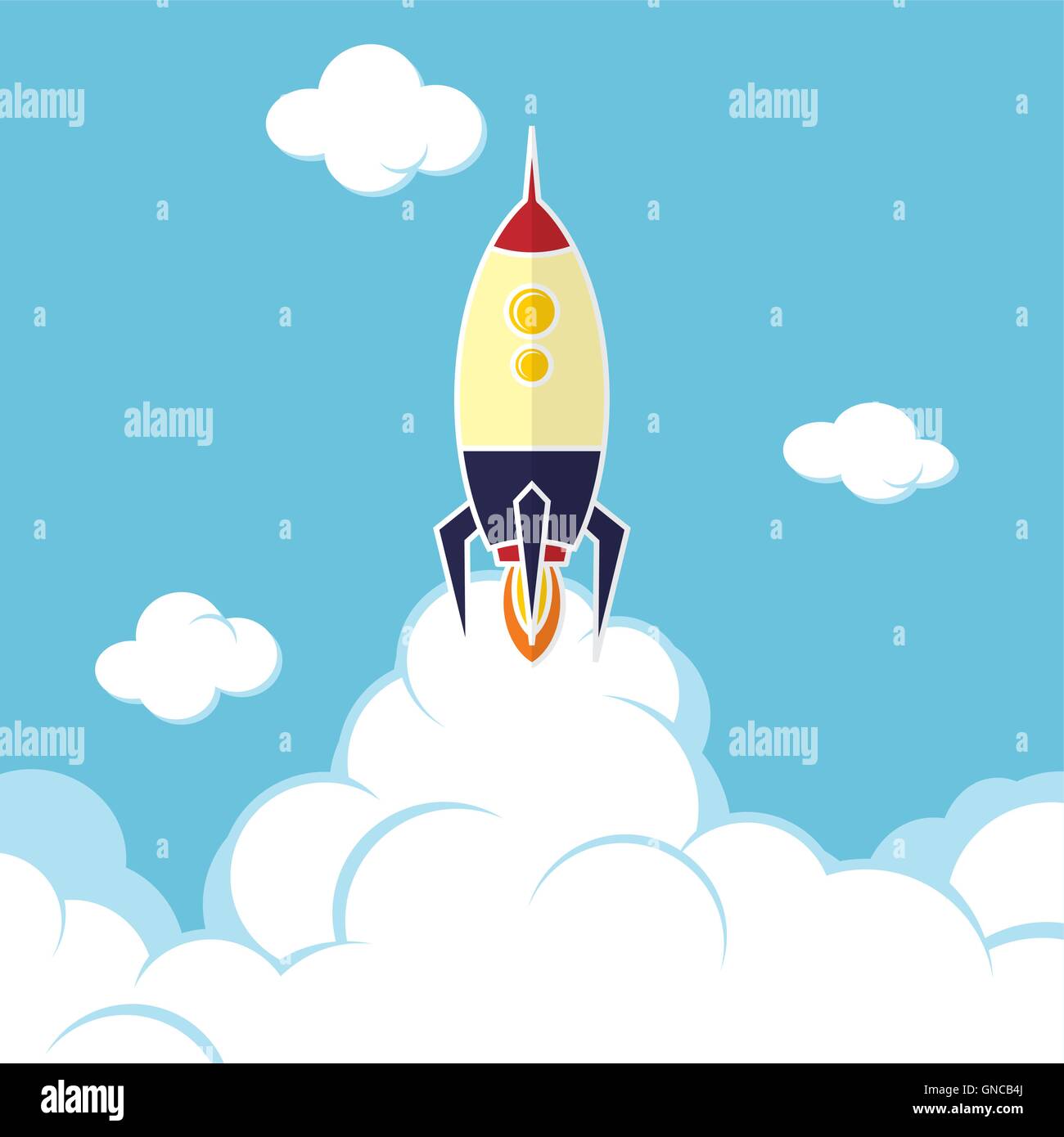 rocket ship launch Stock Vector Image & Art - Alamy