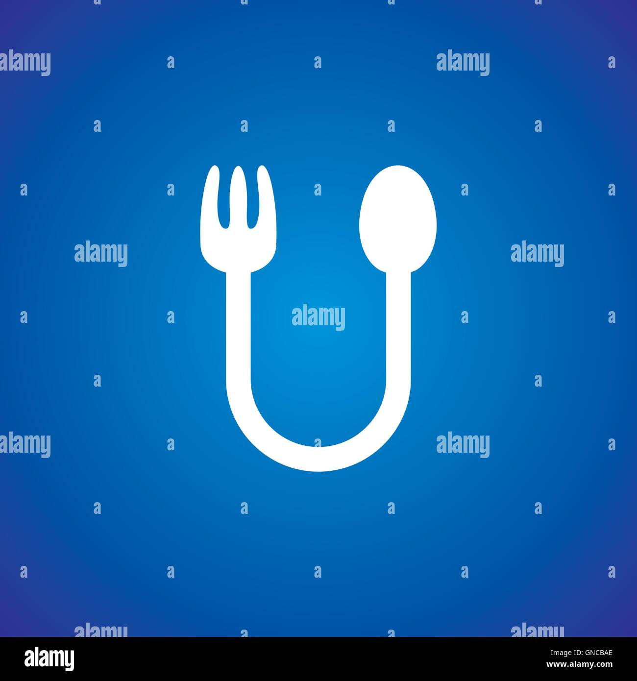spoon and fork logo theme Stock Vector