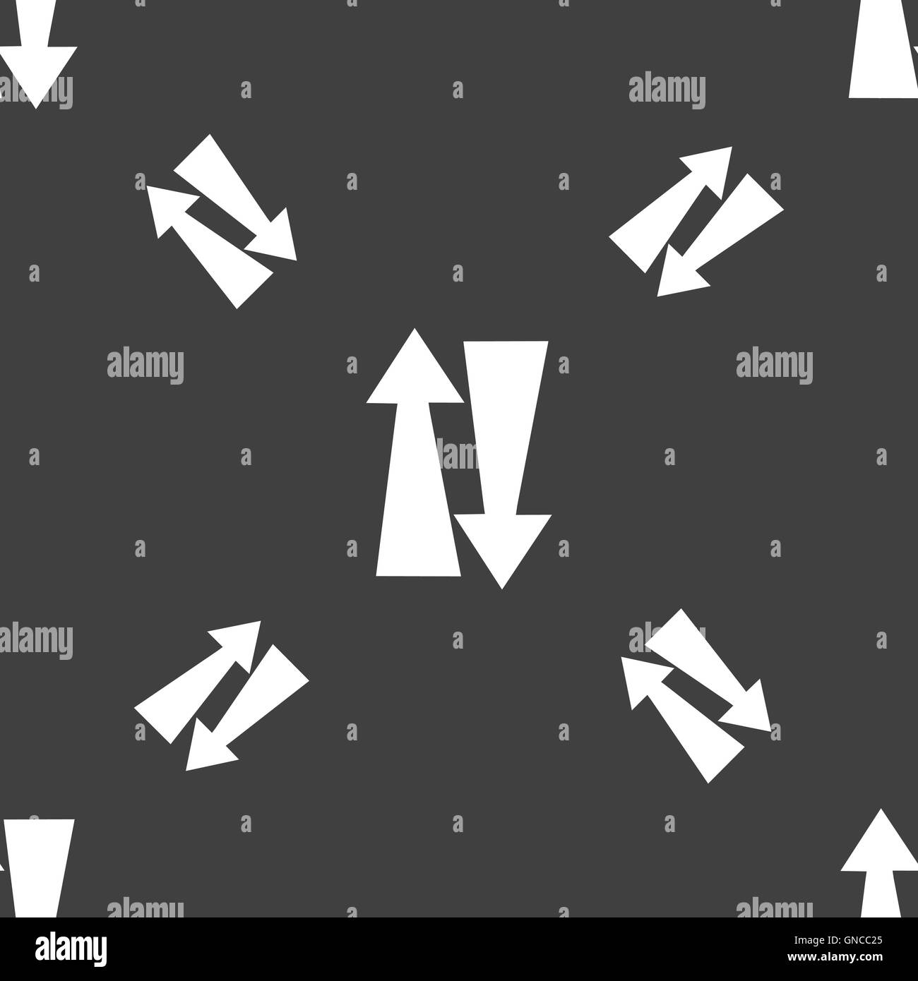 Two way traffic, icon sign. Seamless pattern on a gray background ...