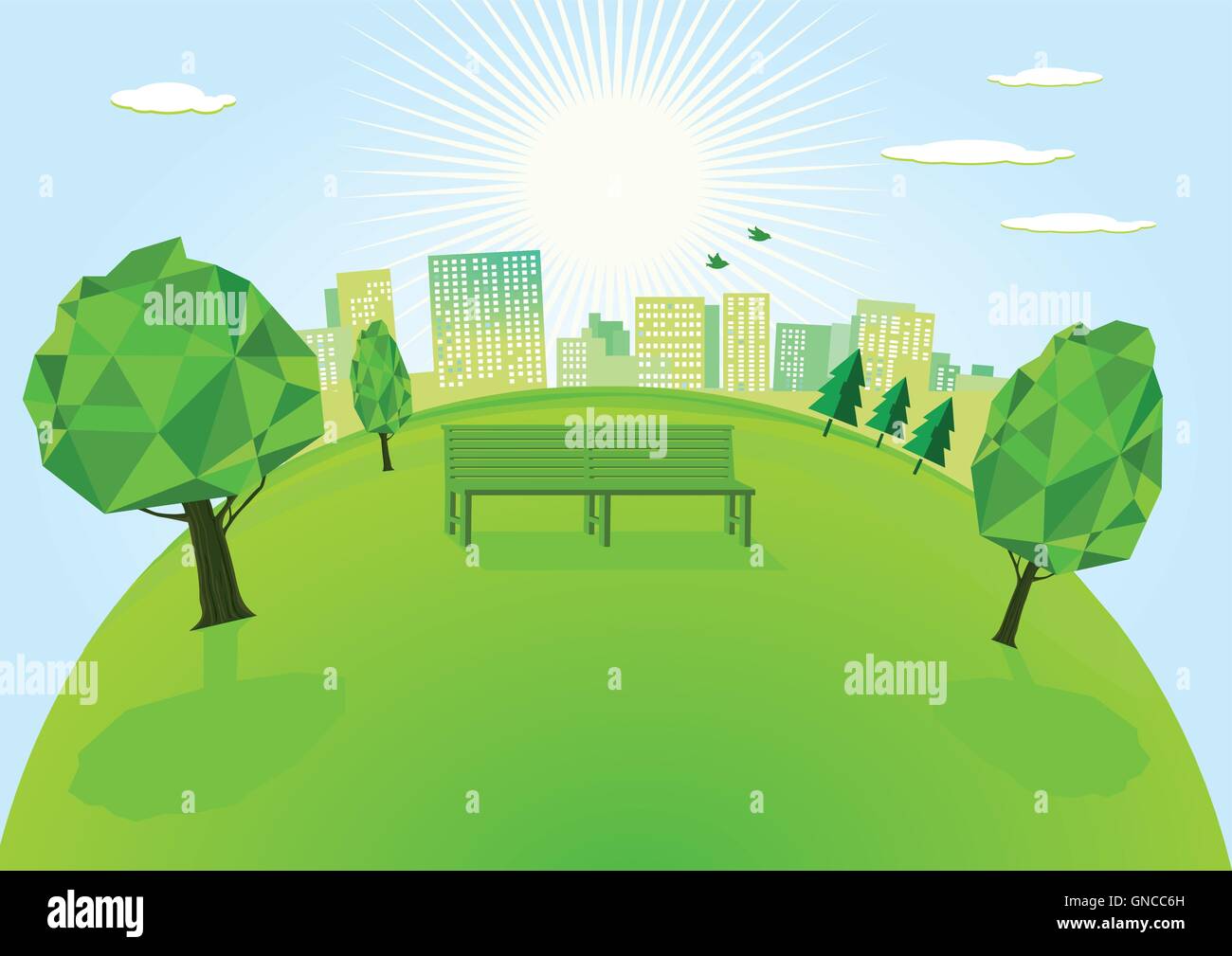 Park in the city Stock Vector