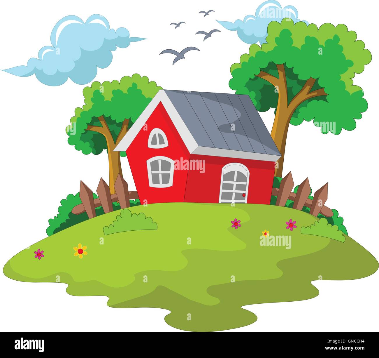 cartoon house for your design Stock Vector