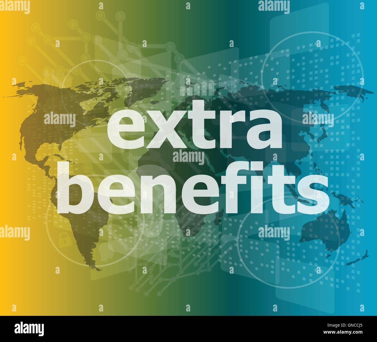 extra benefits slogan poster concept. Financial support message design vector illustration Stock