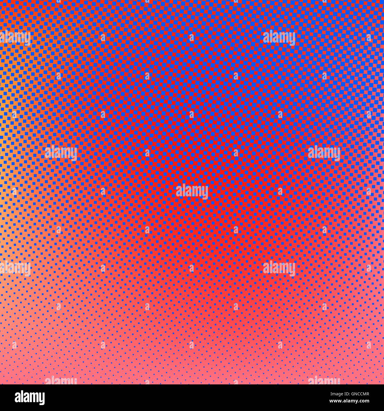 Halftone background. Red blue color Stock Vector