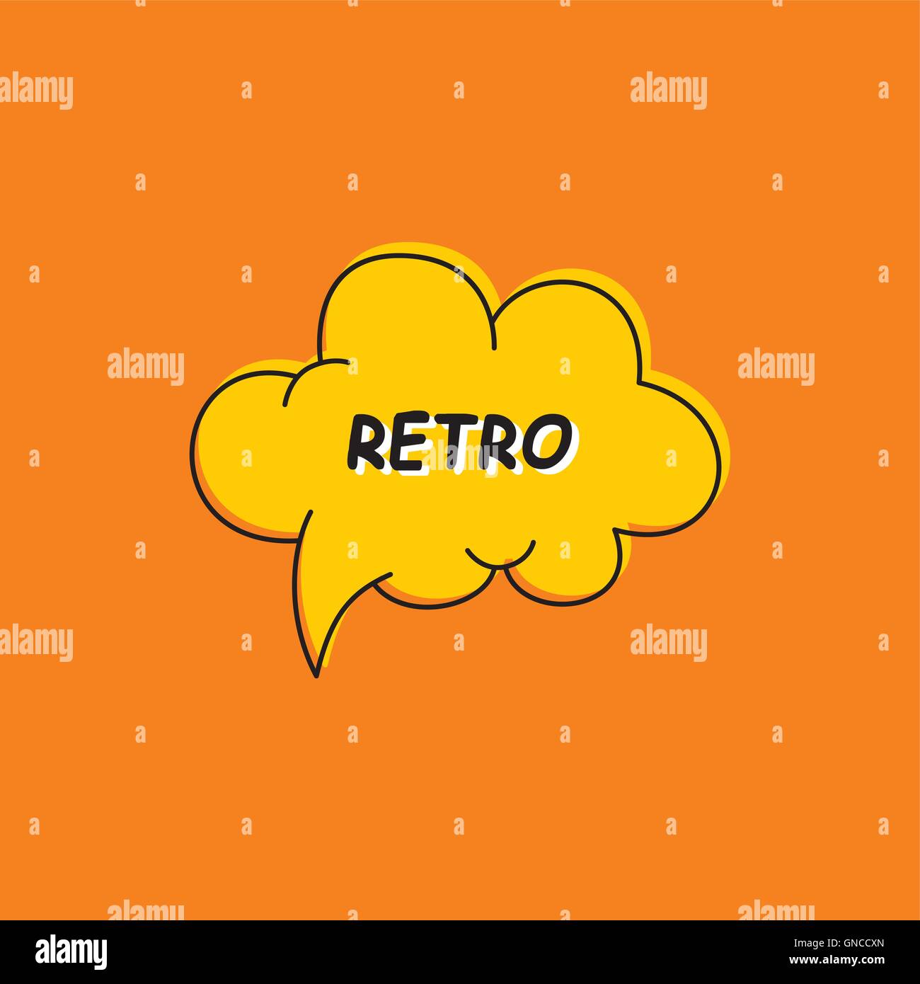 retro theme bubble speech Stock Vector Image & Art - Alamy