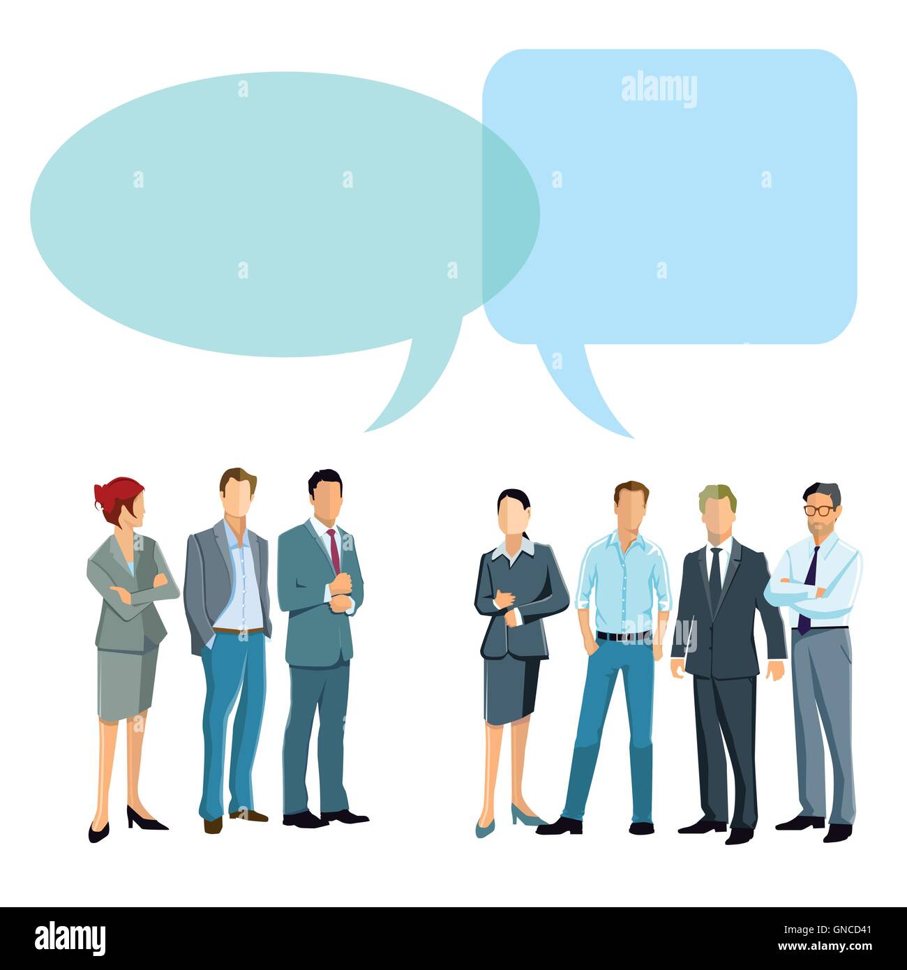 Different opinions in the group Stock Vector