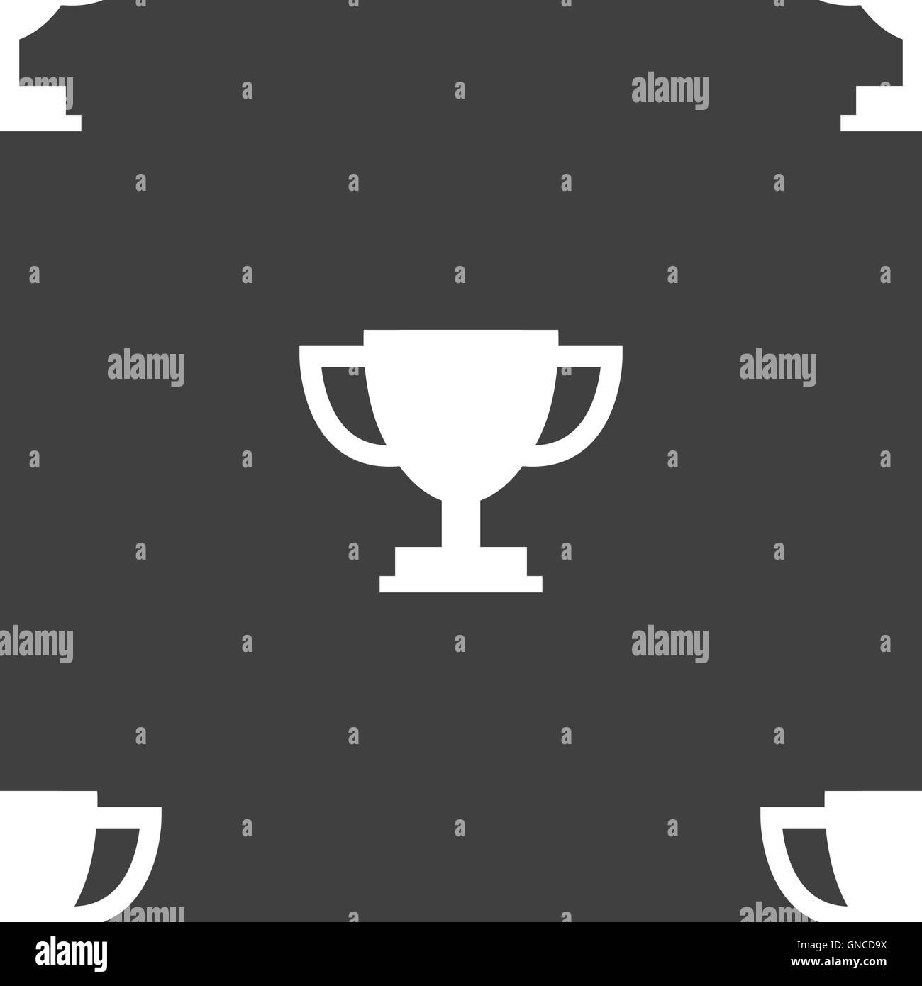 Champion trophy cup icon vector Black and White Stock Photos & Images ...