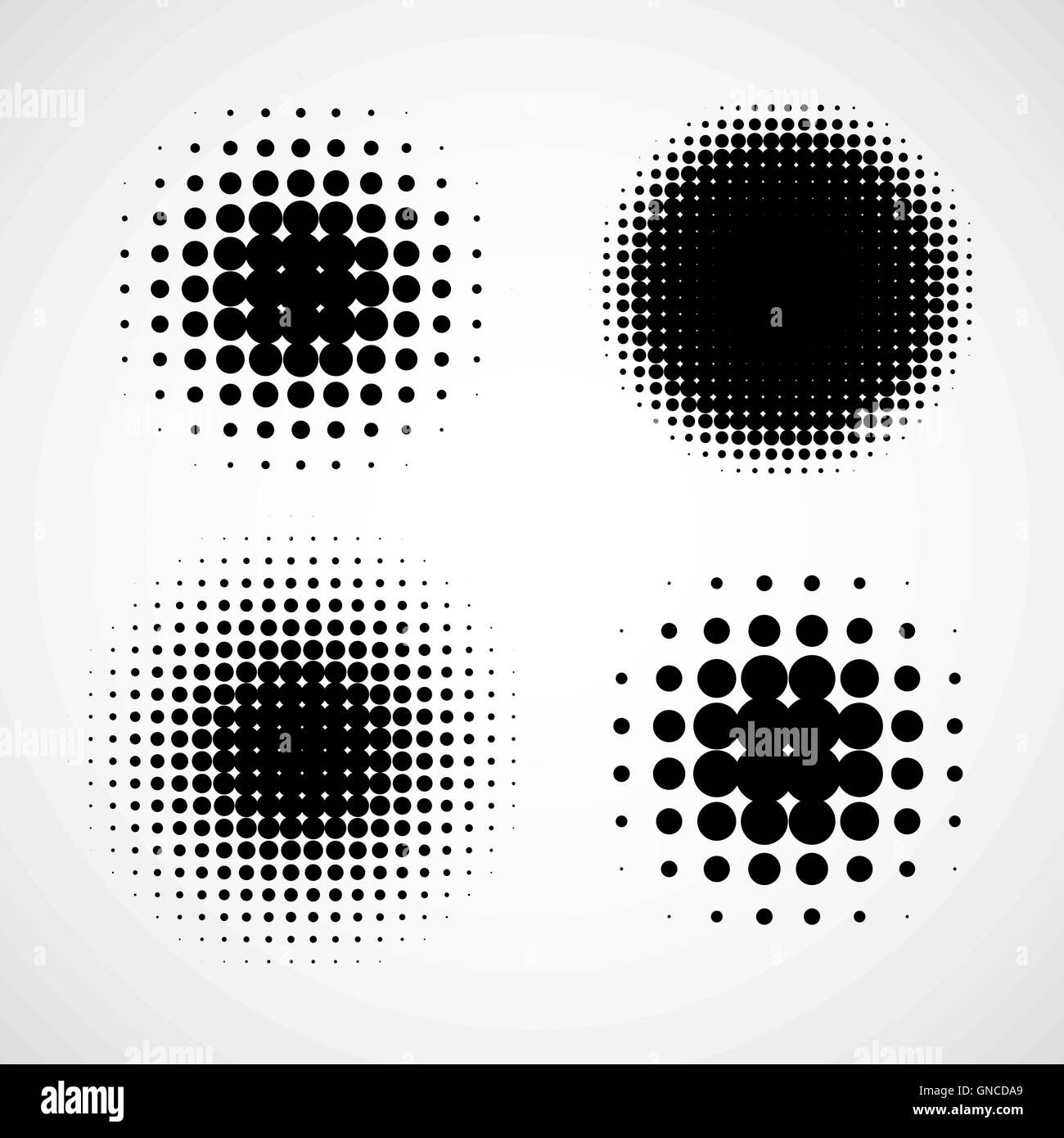 Abstract Halftone Backgrounds. Vector Set of Isolated Modern Design ...