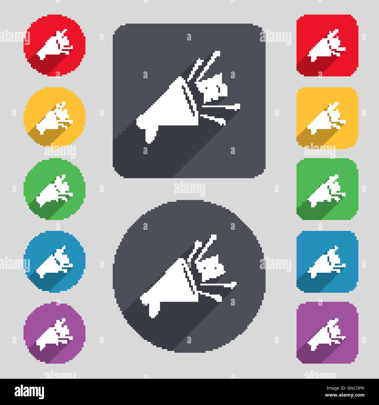 sos web speaker icon sign. A set of 12 colored buttons and a long ...