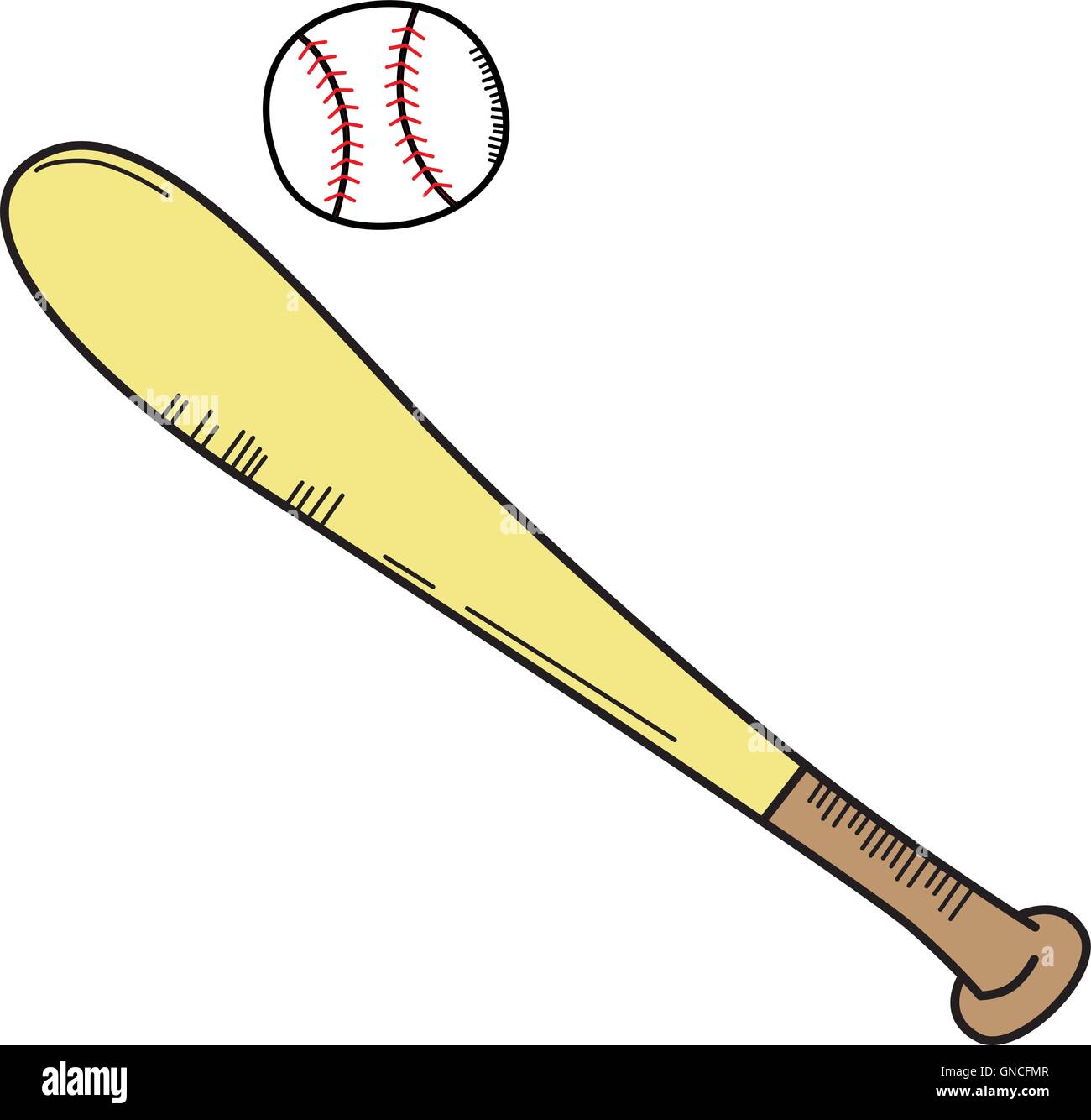 baseball bat league sport theme Stock Vector