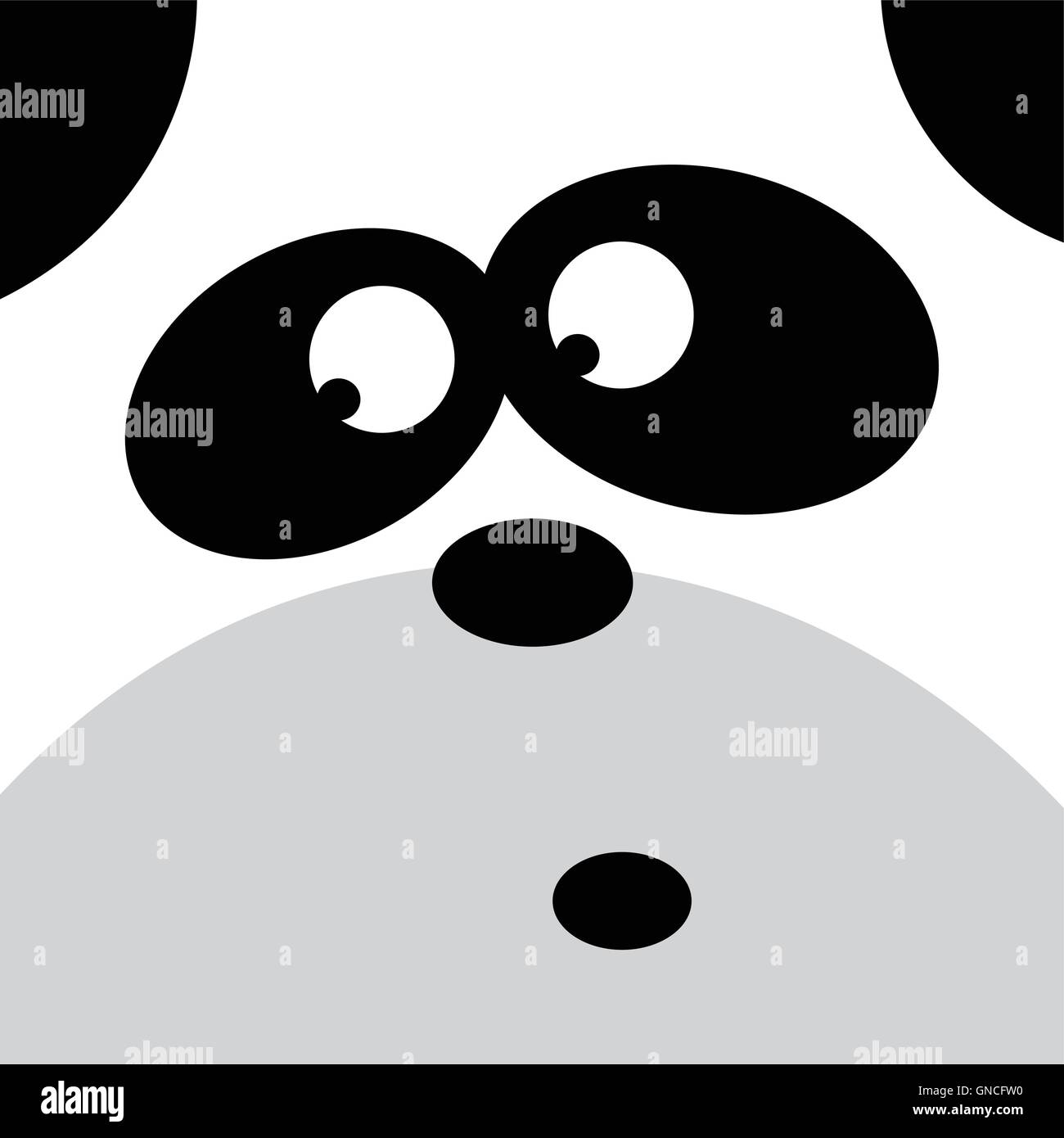 square panda face icon button Stock Vector Image & Art - Alamy