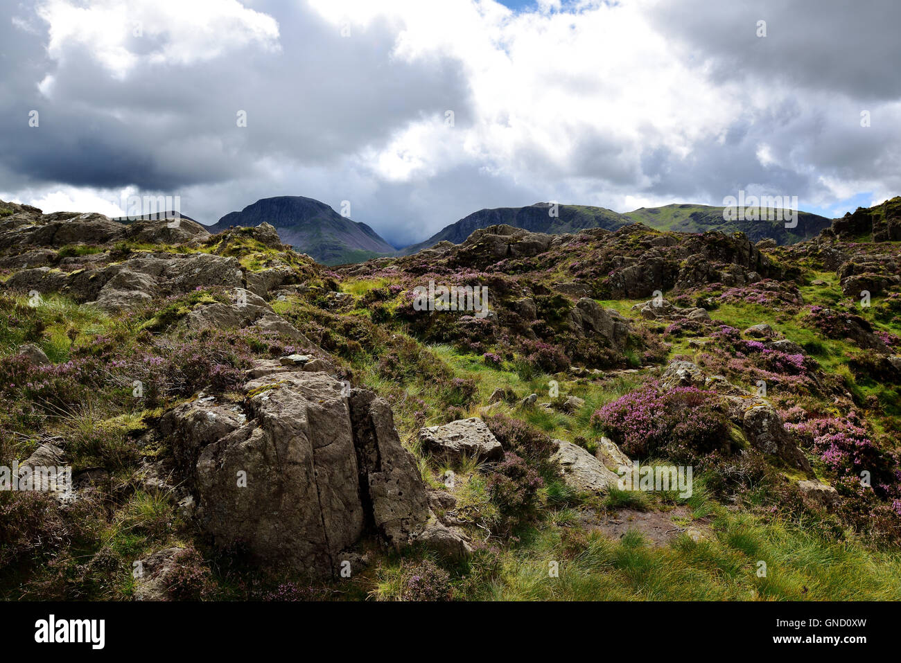 Storm clouds over the Gable Fells Stock Photo - Alamy