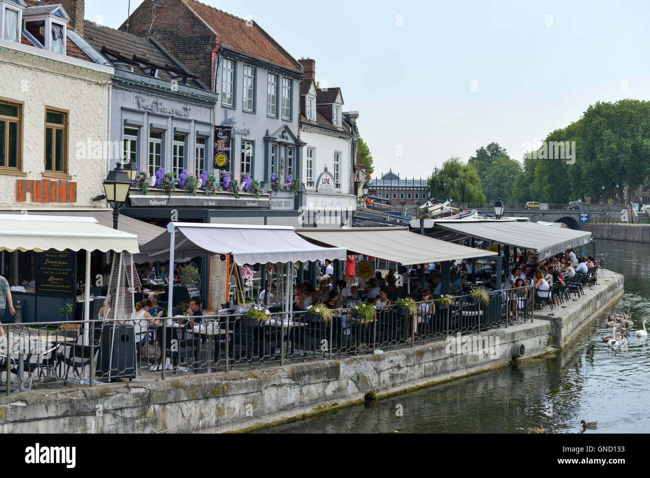 Saint Leu neighbourhood in Amiens, Somme, Picardy, France Stock Photo