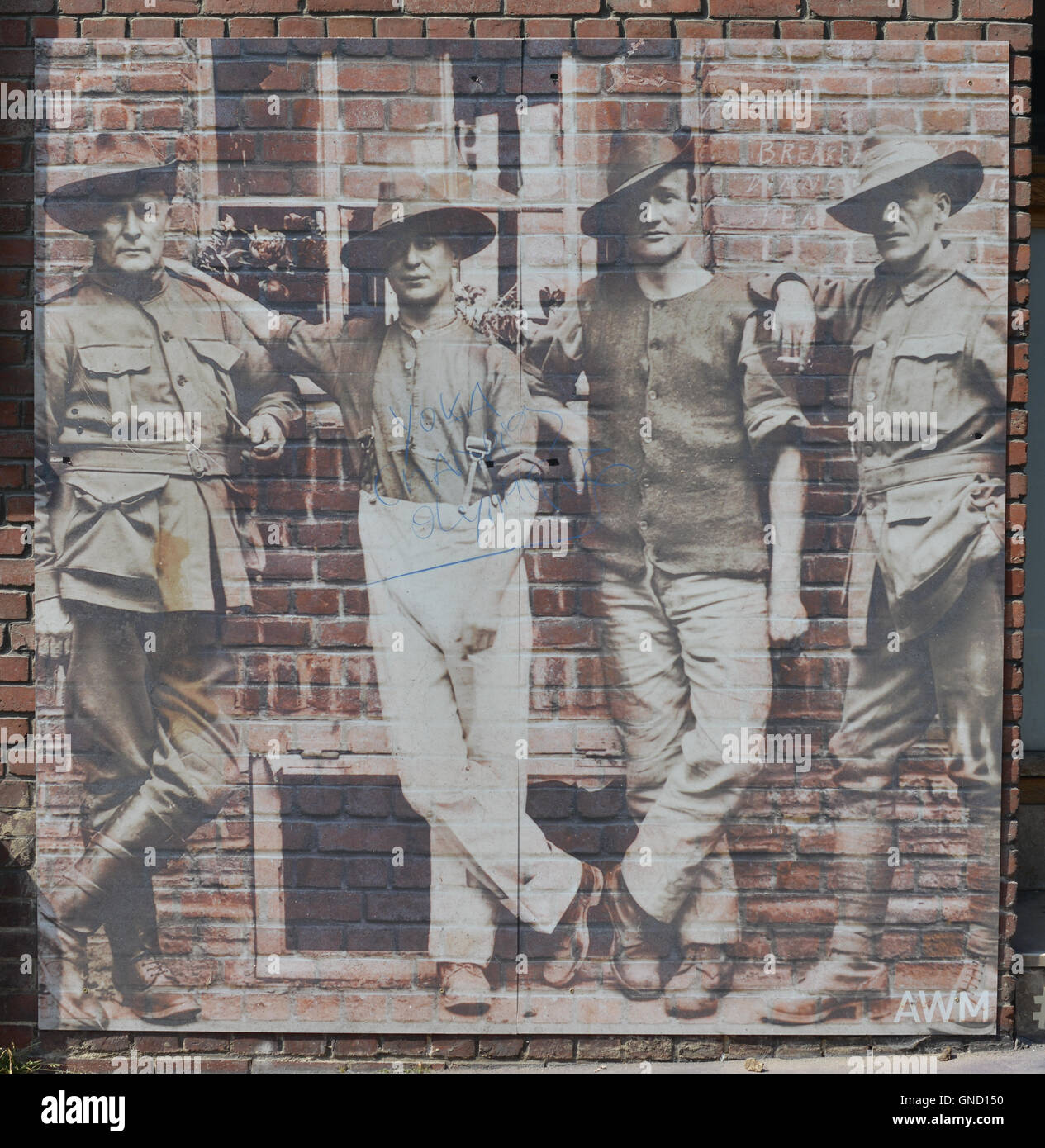 World war 1 wall art in Amiens, France Stock Photo