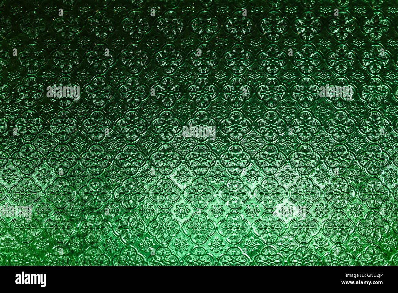 Old style green glass pattern Stock Photo