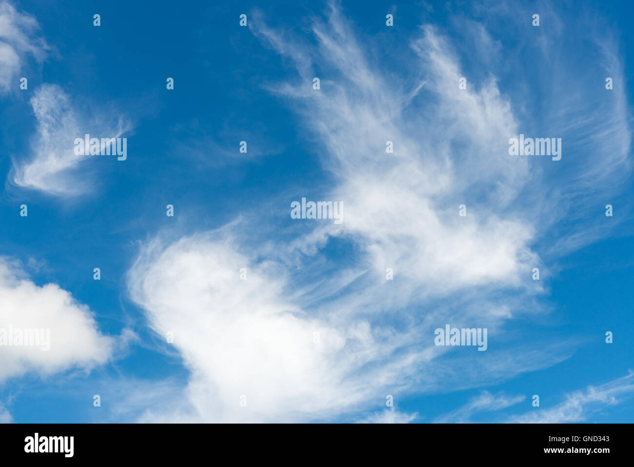 beautiful blue sky with white cloud Stock Photo