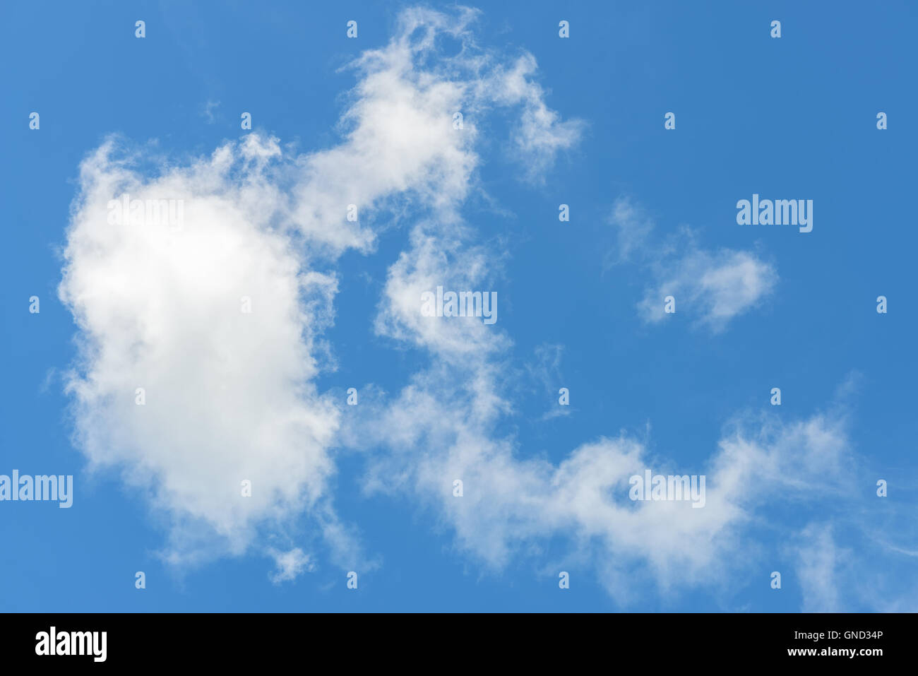 Beautiful blue sky with white cloud Stock Photo