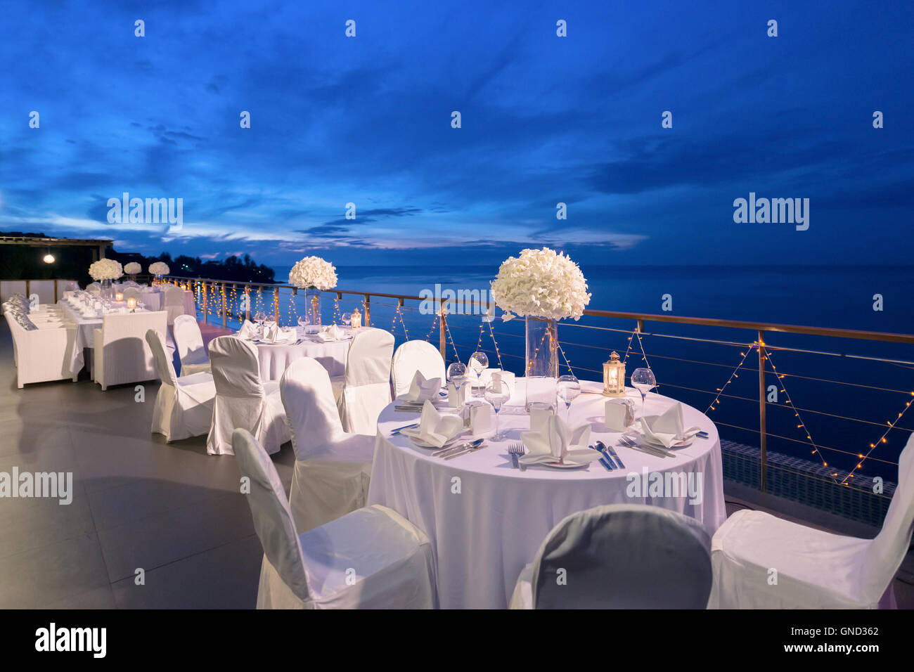  Romantic  dinner  setup decoration  with candle light  