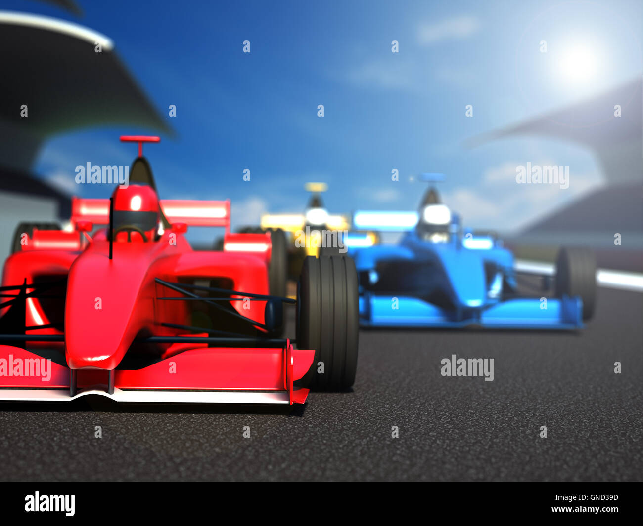Circuit car racing illustration 3d hi-res stock photography and