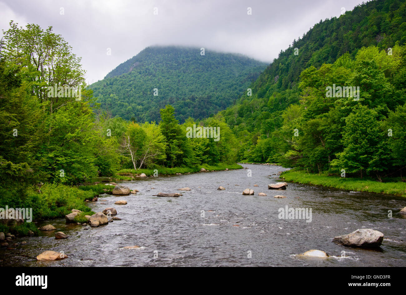 High Falls Gorge, Adirondack Mountains Stock Photo