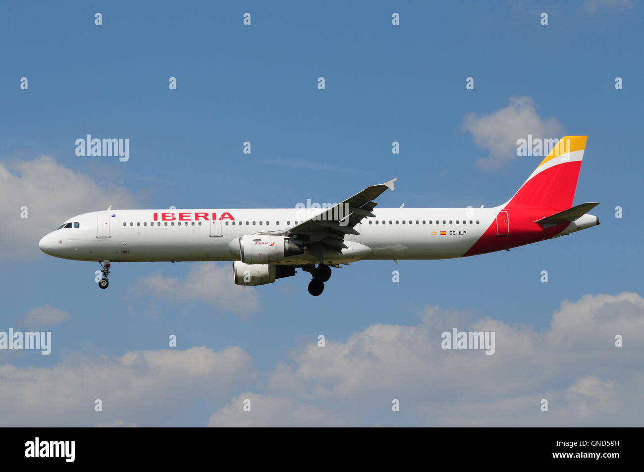 The Airbus A321 EC-ILP Iberia airlines, aviation, transportation, travel Stock Photo