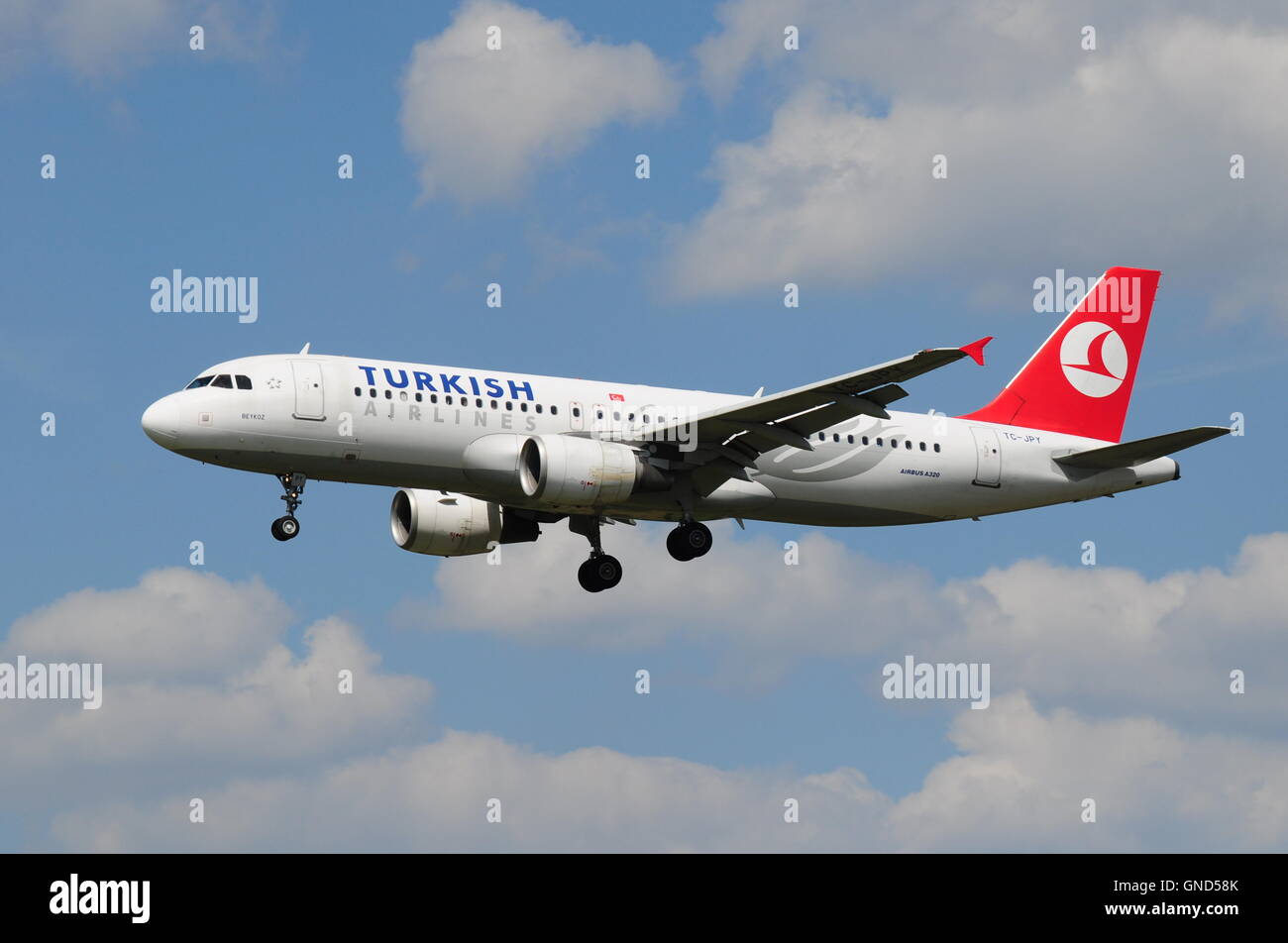 Airbus A320 Turkish Airlines, TC-JPY, aircraft, Turkey, Travel Stock Photo