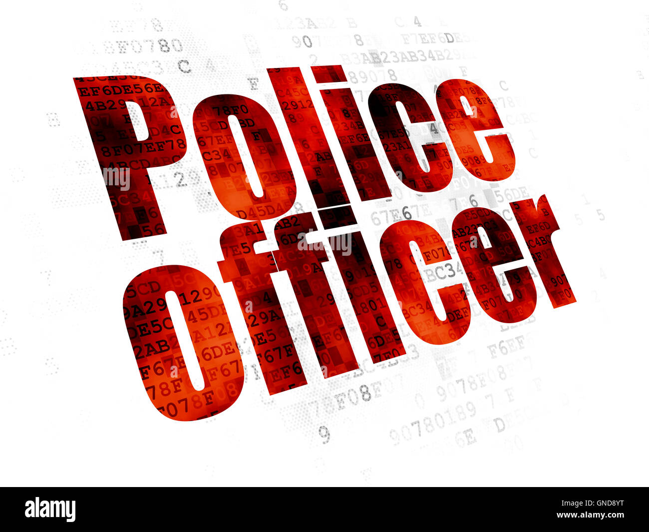 Law concept: Police Officer on Digital background Stock Photo - Alamy