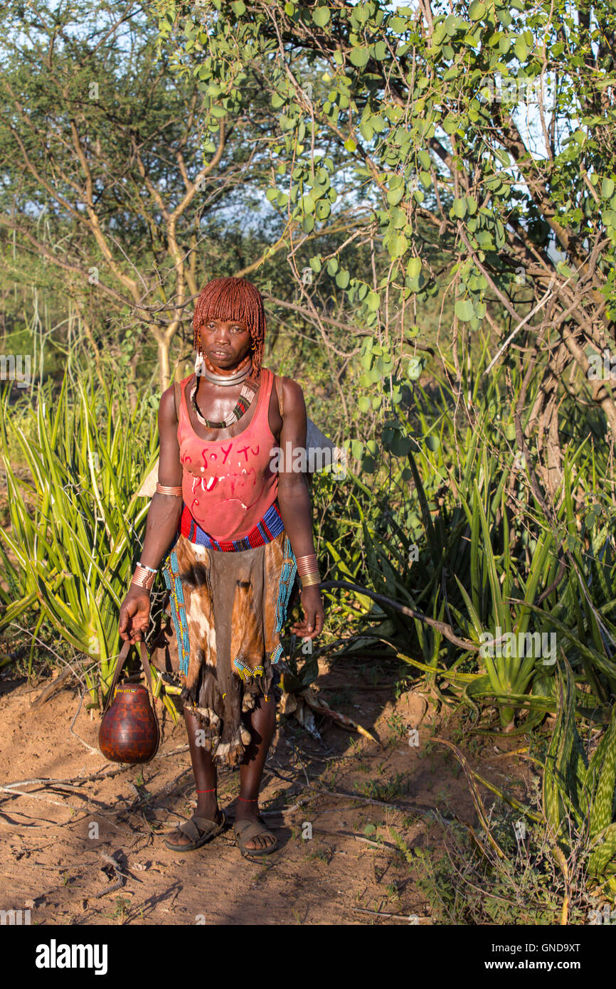Portrait of Hamer tribe, Turmi, Omo Valley - Ethiopia Stock Photo - Alamy