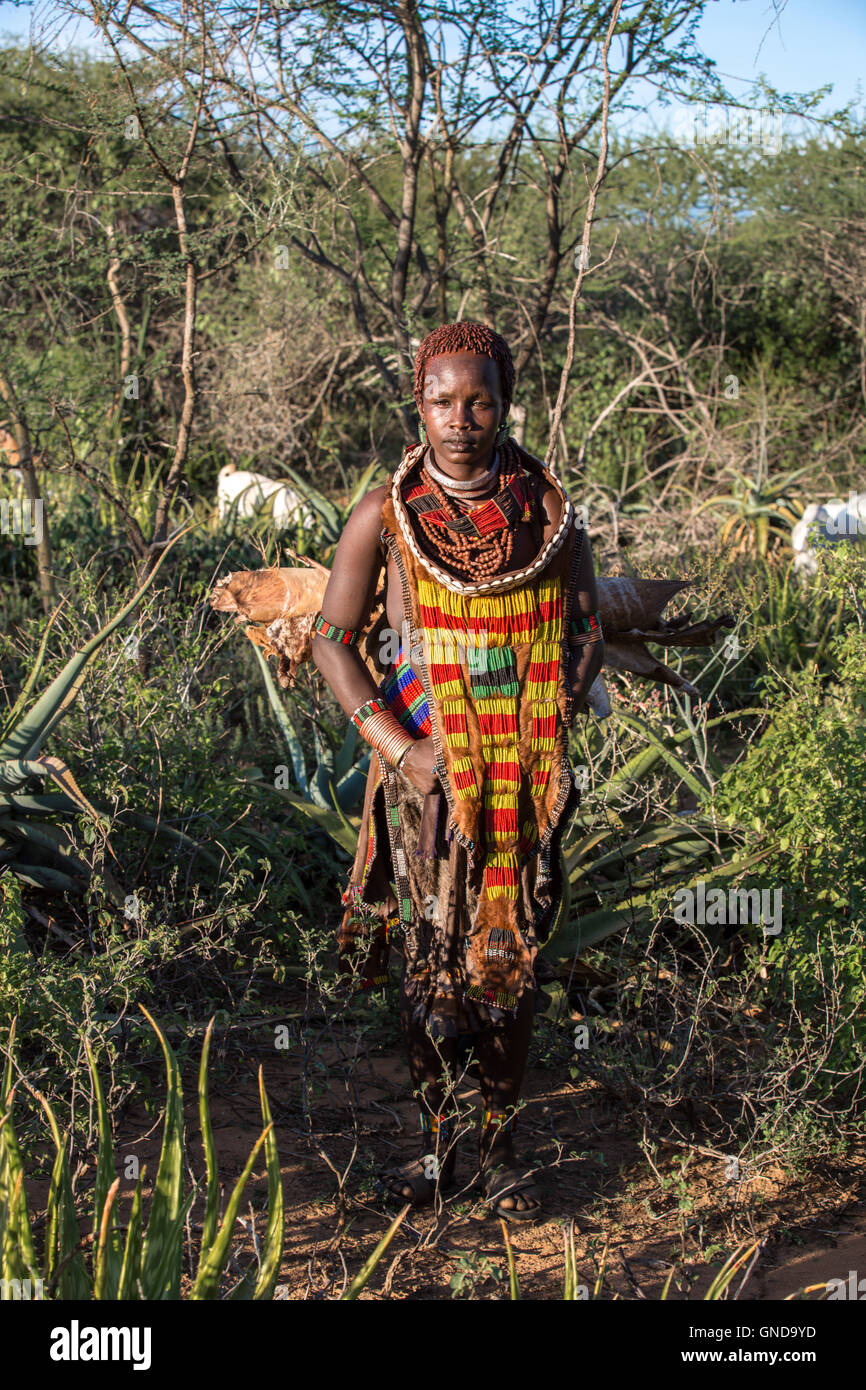 Portrait of Hamer tribe, Turmi, Omo Valley - Ethiopia Stock Photo - Alamy