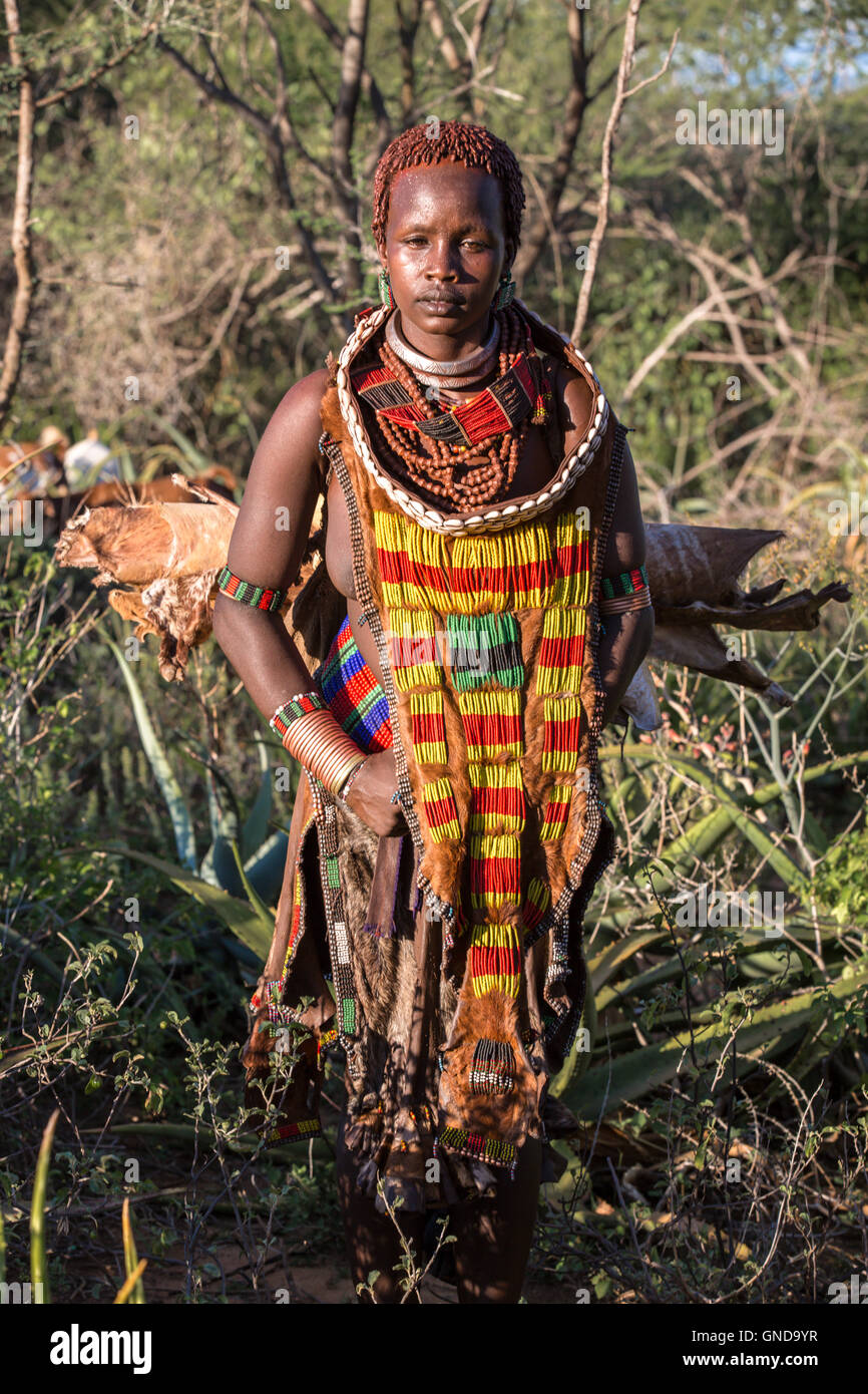 Portrait of Hamer tribe, Turmi, Omo Valley - Ethiopia Stock Photo - Alamy