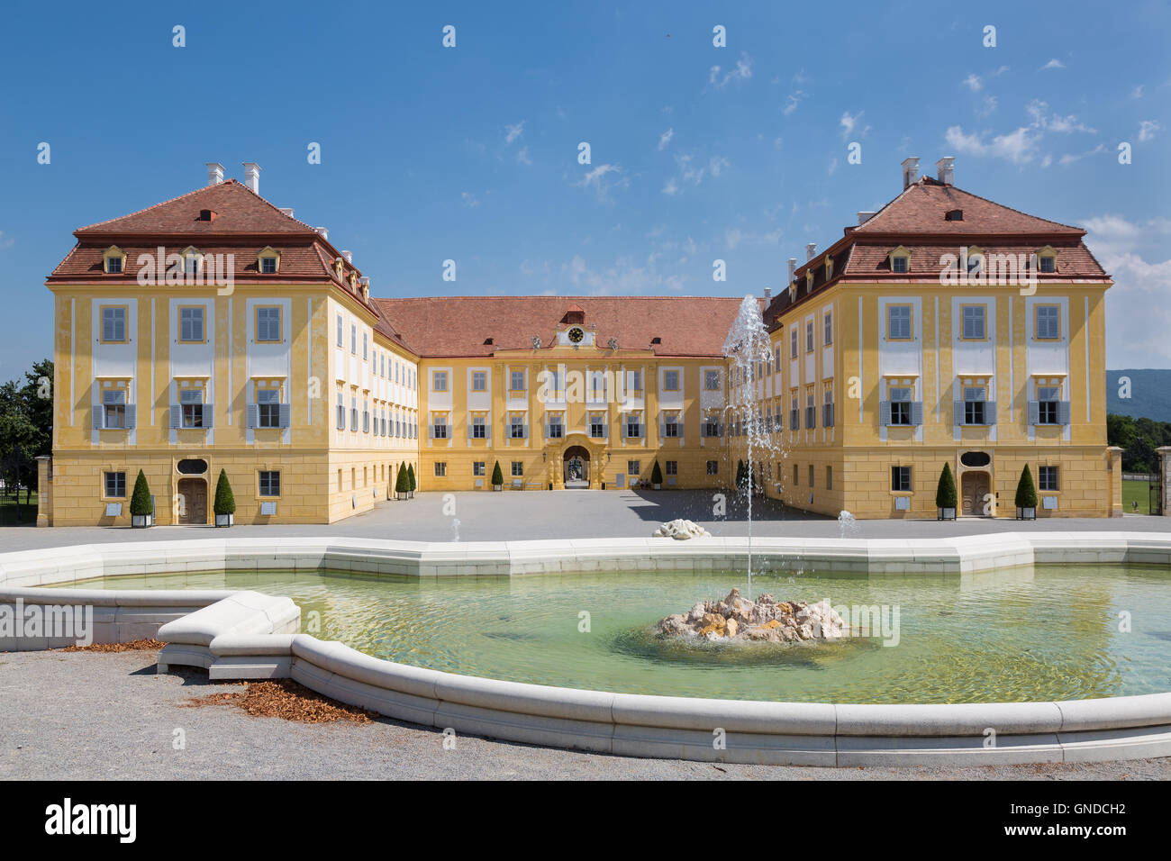 The rear of the castle Schloss Hof in Lower Austria Stock Photo