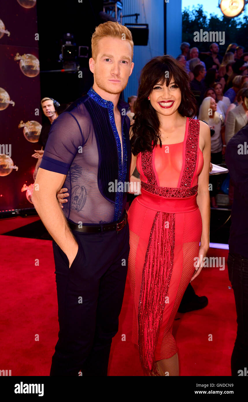 Greg Rutherford and Daisy Lowe at the launch of Strictly Come Dancing