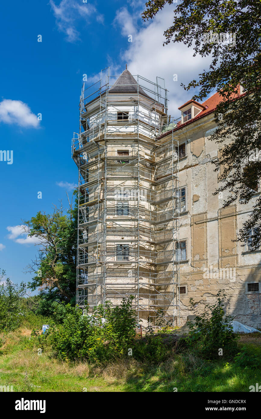 Baroque and Renaissance castle Petronell in Lower Austria (in reconstruction) Stock Photo