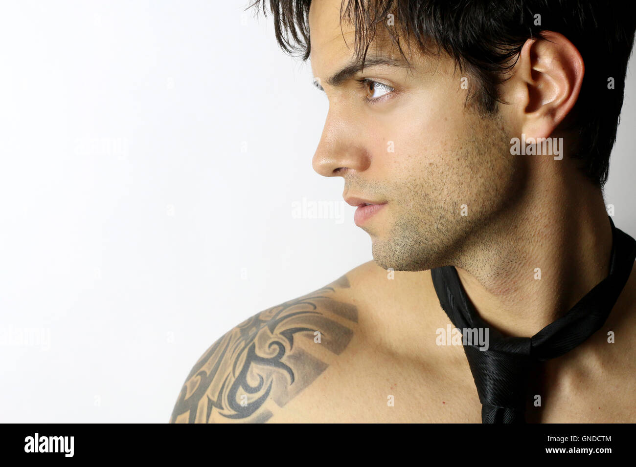 Side face of an handsome male Stock Photo