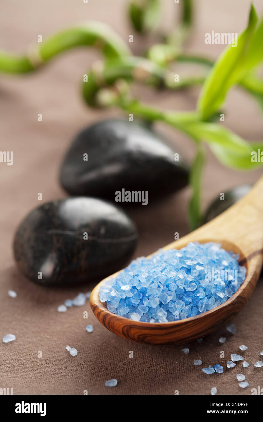 herbal salt and spa stones Stock Photo - Alamy