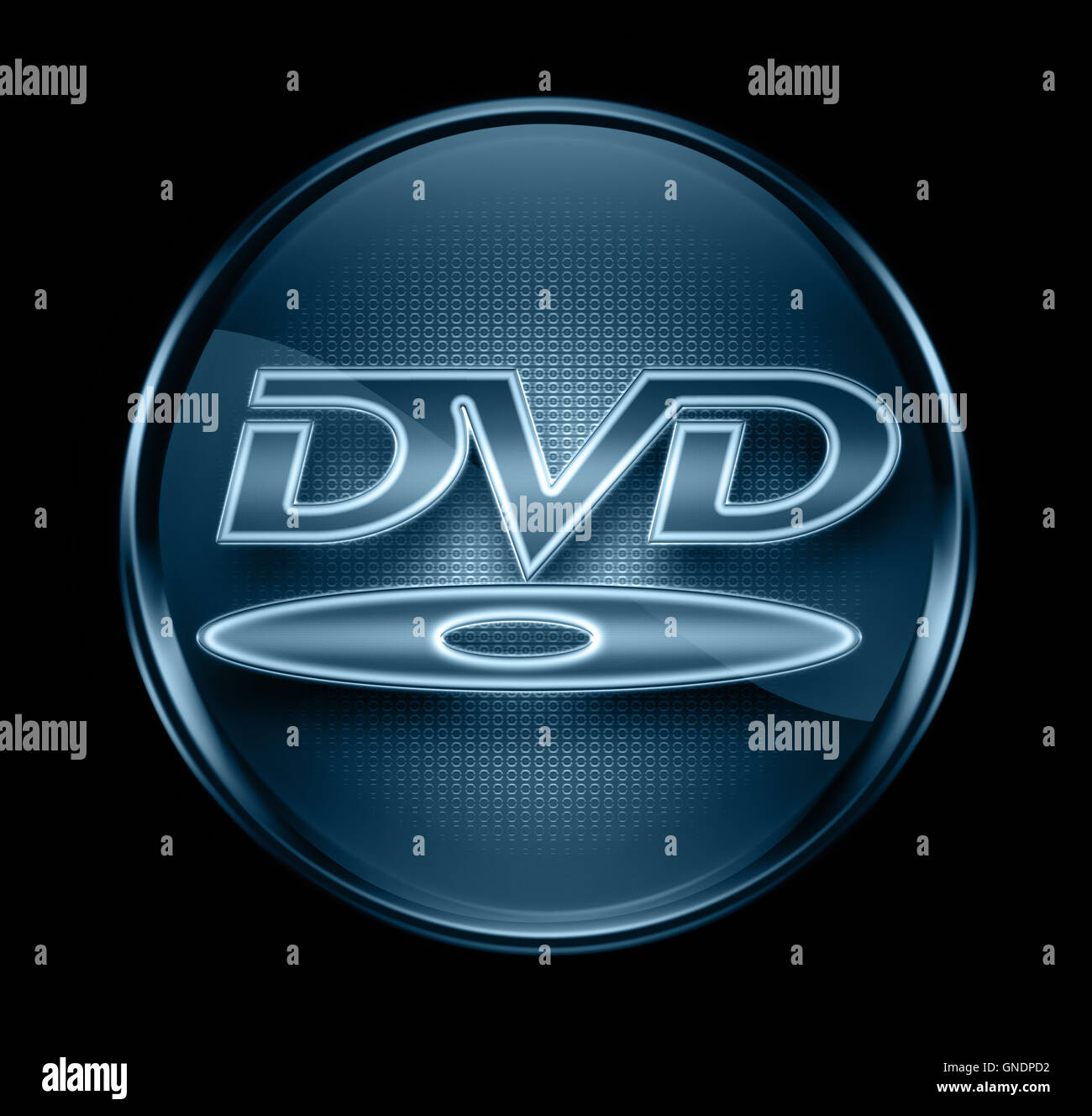 DVD icon dark blue, isolated on black background Stock Photo - Alamy